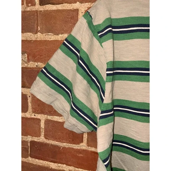 Vans Joel Tudor Collection Men's L Striped Pocket Tee Gray Green Skater Beach - Picture 10 of 10